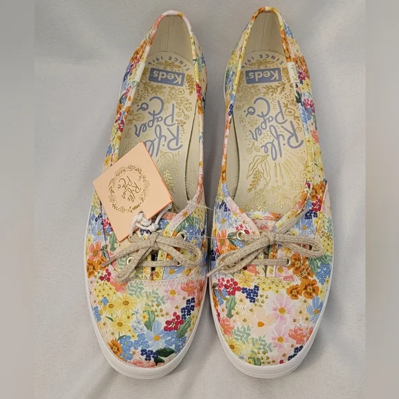 NWOT Rifle Paper Co. Keds Multicolor Floral Canvas Shoes Size 11 - Picture 5 of 9